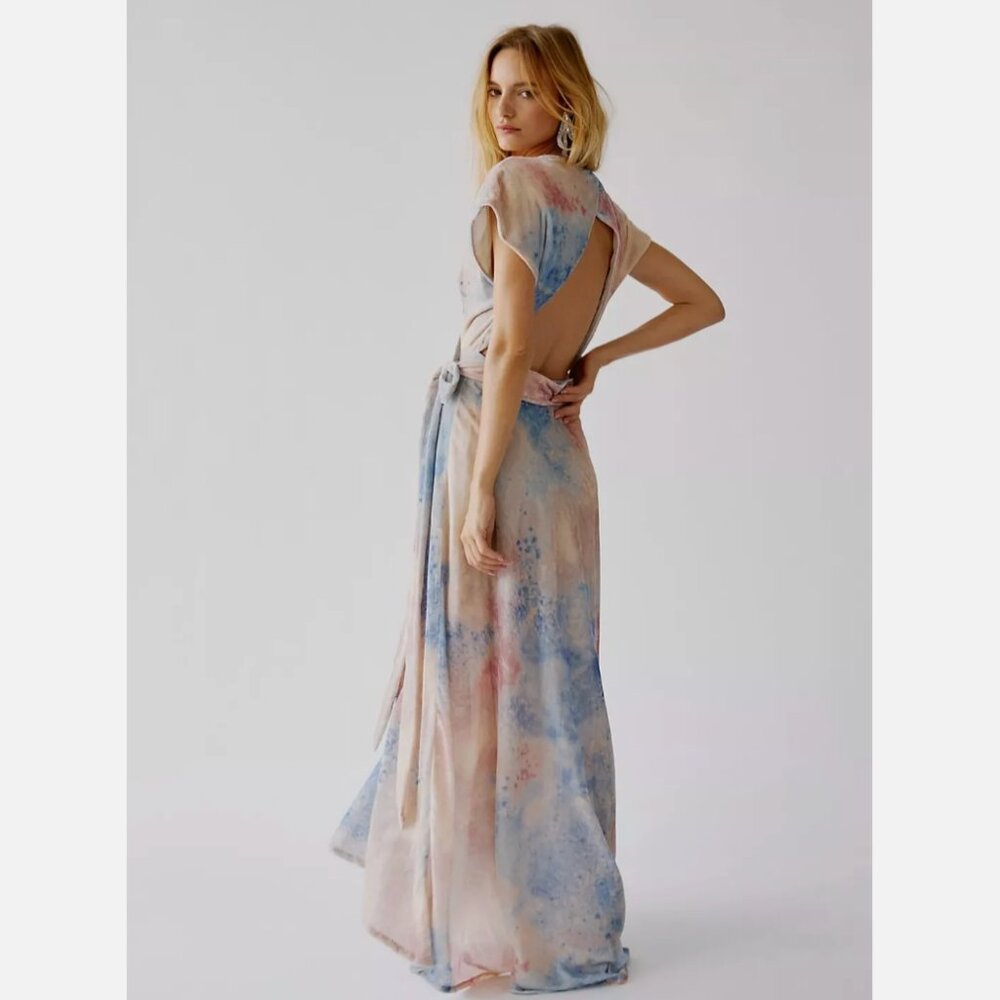 Free People Desert Flower Velvet Maxi Dress